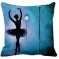 thumbnail image 1 of Houston International Trading RH-526-C 18 x 18 in. Square Indoor & Outdoor Ballerina Throw Pillow Cover, 1 of 1