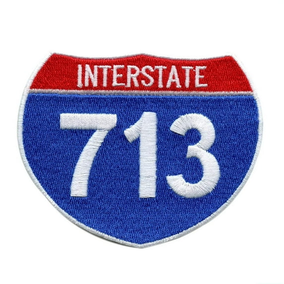 Houston Interstate 713 I-713 Sign Logo Embroidered Iron on Applique Patch