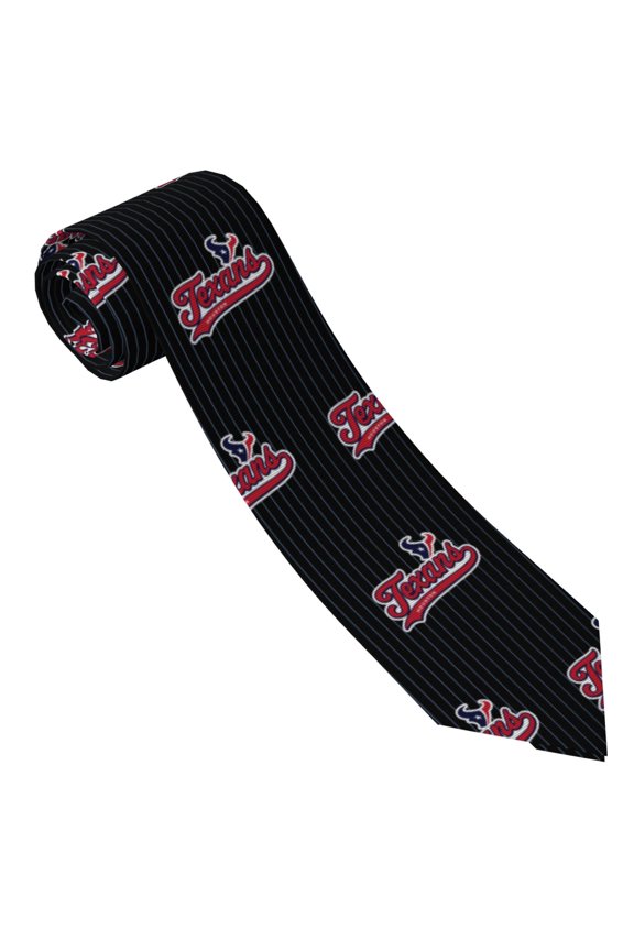 Houston Men's Silk Tie Football Team Themed Versatile Men's Tie, Fade Resistant, Drapes Elegantly, Perfect for Business, Weddings and Gifts, Father's Day, Christmas