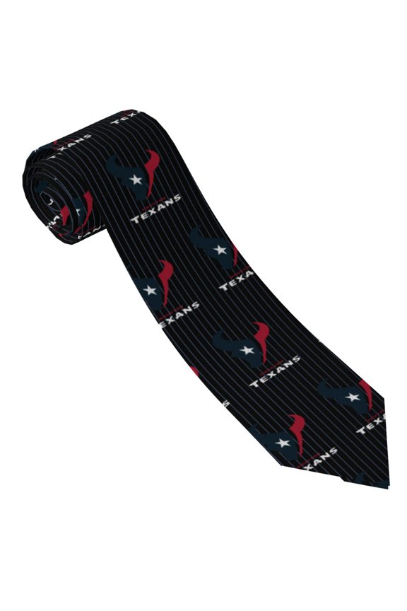 Houston Men's Silk Tie Football Team Themed Versatile Men's Tie, Fade Resistant, Drapes Elegantly, Perfect for Business, Weddings and Gifts, Father's Day, Christmas