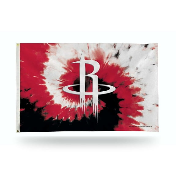 Houston Basketball Rocket's Bold Tie Dye Design 3x5 Indoor/Outdoor Banner Flag