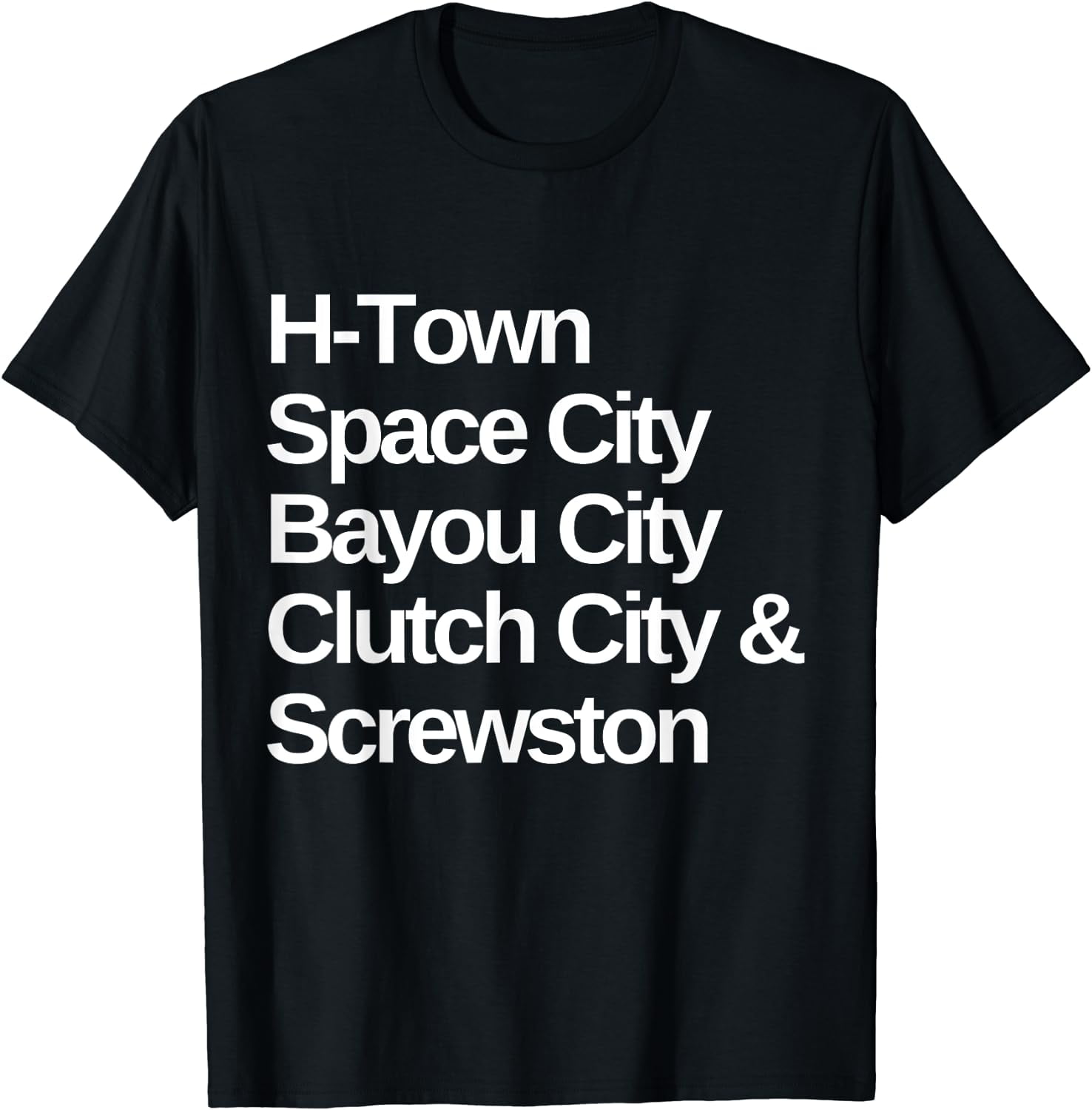Houston Nicknames Texas T-Shirt Black - Walmart.com