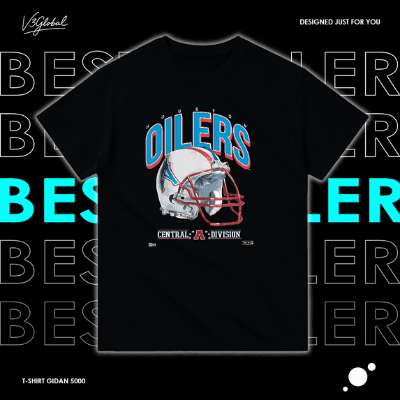 Houston Oilers Vintage Throwback Football Champs Unisex Tee, for men & women, up to size 5XL