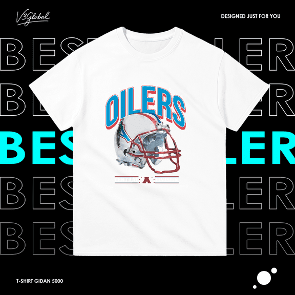 Houston Oilers Vintage Throwback Football Champs Unisex Tee, for men & women, up to size 5XL