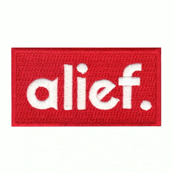 Houston Red Alief Script Box Logo Embroidered Iron on Patch