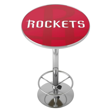 Houston Rockets NBA Fade Chrome Pub Table - Red, White