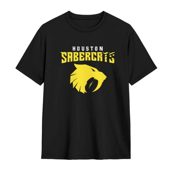 Houston Sabercats T-Shirt Casual Tee Shirts For Men