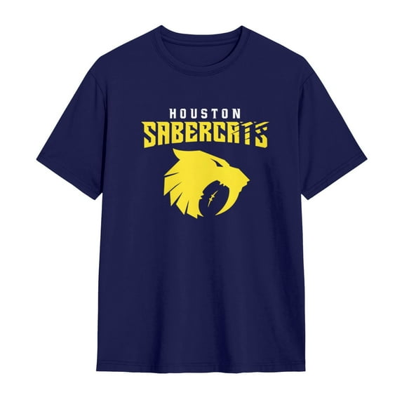 Houston Sabercats T-Shirt Casual Tee Shirts For Men