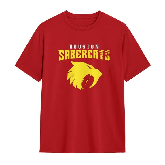 Houston Sabercats T-Shirt Casual Tee Shirts For Men