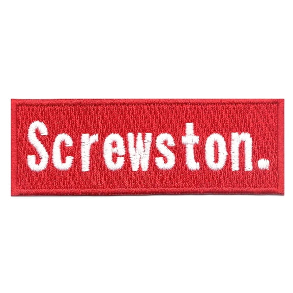 Houston Screwston Red Box Iron On Patch