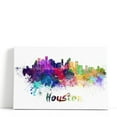 thumbnail image 1 of Houston Skyline in Watercolor - Wrapped Canvas Print Wall Art | 30" W x 20" H, 1 of 4