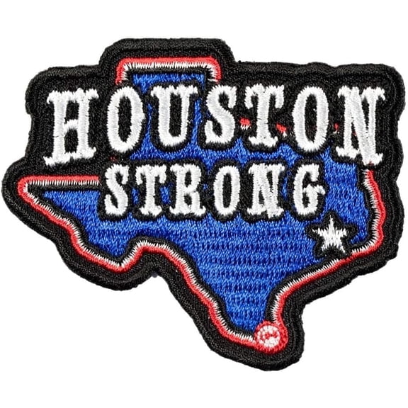 Houston Strong Texas Cut-Out Patch, Texas State Patches