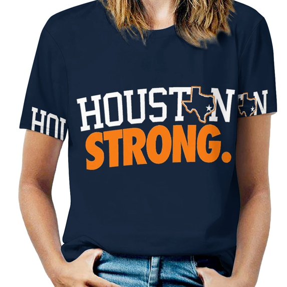 Houston Strong Texas Spirit Women's Short Sleeve Tops Casual Blouses T Shirt