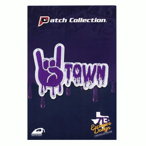 Houston Syrup H-Town Patch Drip Hand Script Embroidered Iron On
