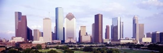 Houston TX Canvas Art - Panoramic Images (36 x 12)