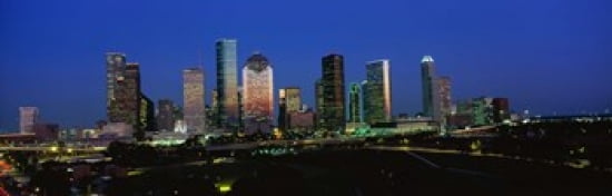 Houston TX Canvas Art - Panoramic Images (36 x 12)