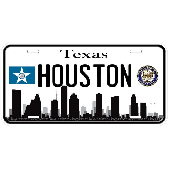 Houston TX Skyline Novelty Car Auto License Plate