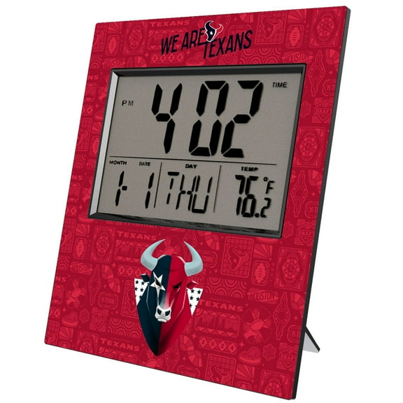 Houston Texans 2024 Illustrated Limited Edition Digital Desk/Wall Clock