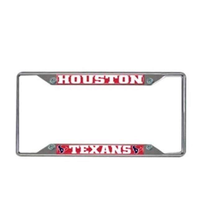 Houston Texans Chrome Metal License Plate Frame, 6.25in x 12.25in 21531