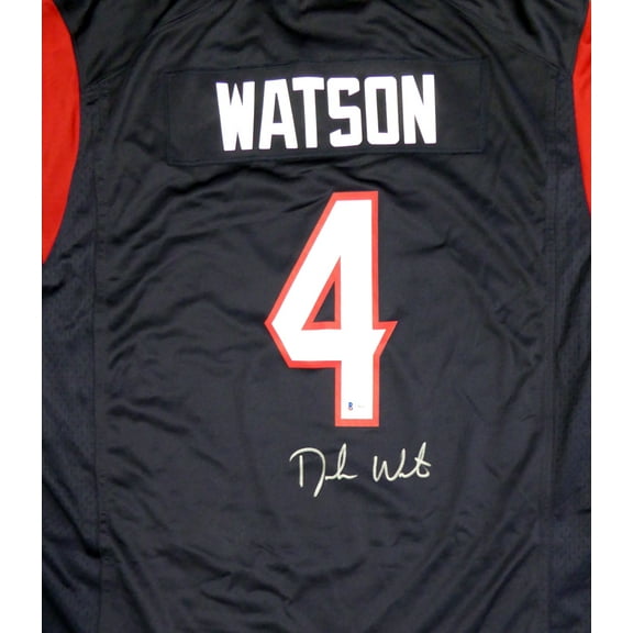 Houston Texans Deshaun Watson Autographed Blue Nike Jersey Size XXL Beckett BAS 121899