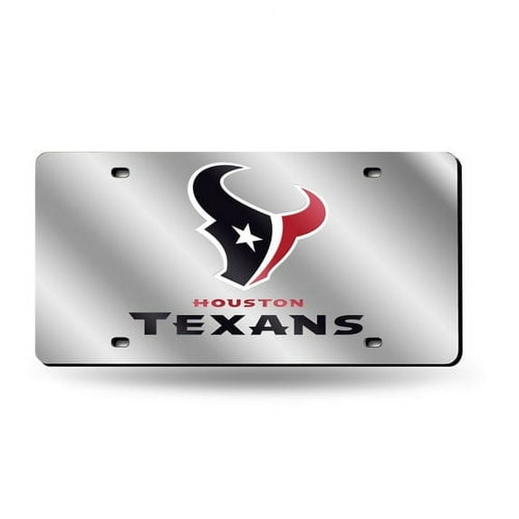 Houston Texans Silver Laser License Plate