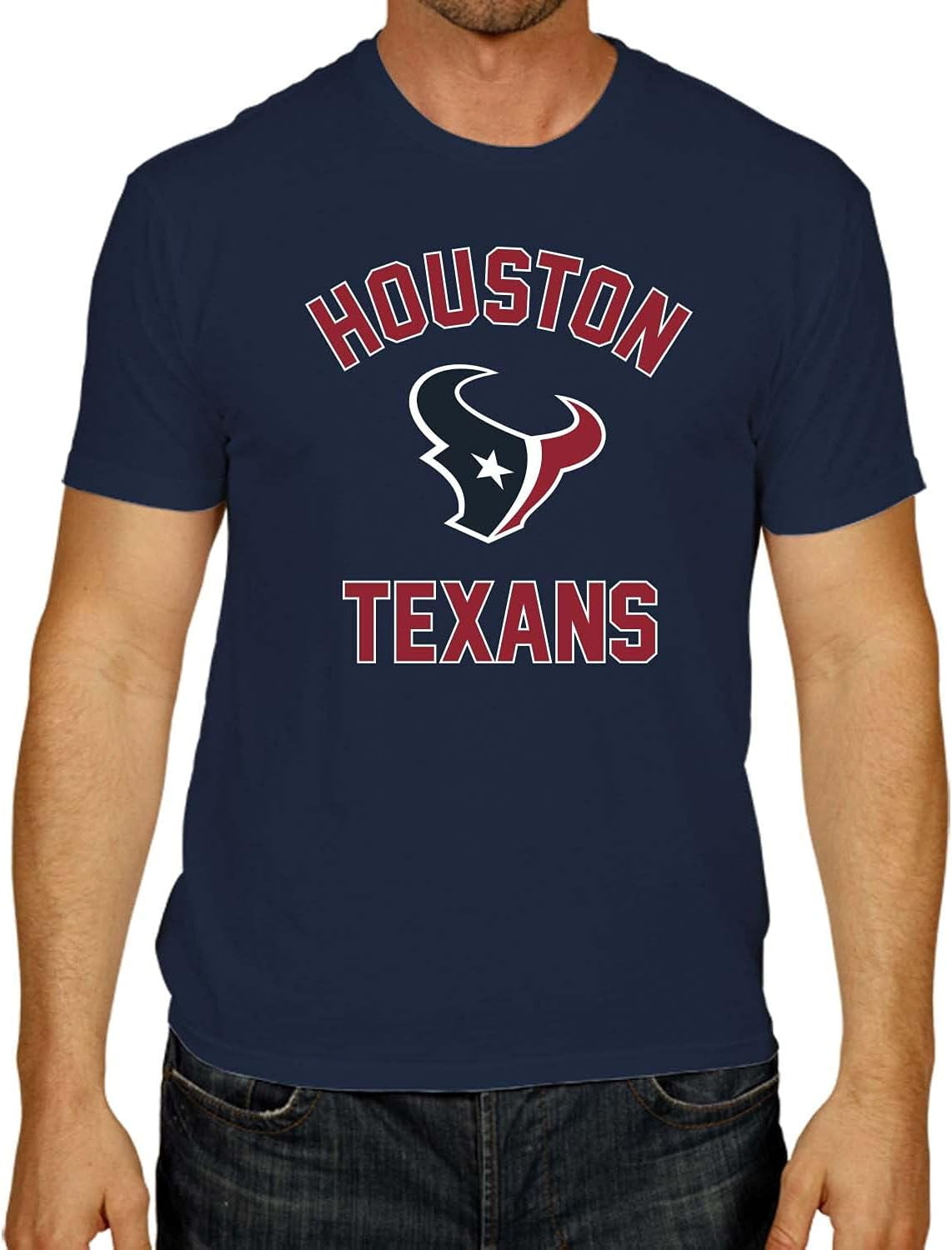 Houston_Texans Mens Team Apparel T-Shirt Logo Adult Game Day Cotton Dad ...