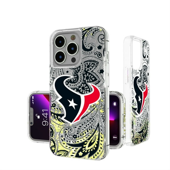 Houston Texans iPhone Paisley Design Glitter Case