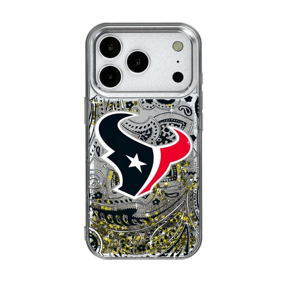 Houston Texans iPhone Paisley Design Glitter Case