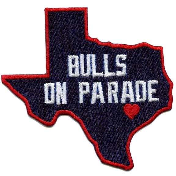 Houston Texas Football State Parody Bulls On Parade Embroidered Iron On Patch