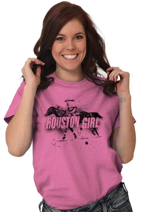 Houston Texas Girl Cute TX Cowgirl Women's Plus Size Graphic Tee Brisco Brands 2X