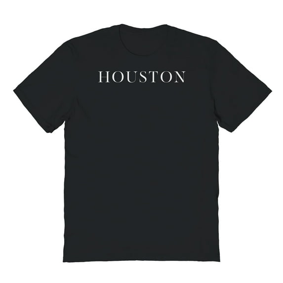 Houston Texas Graphic Black Men's Cotton T-Shirt