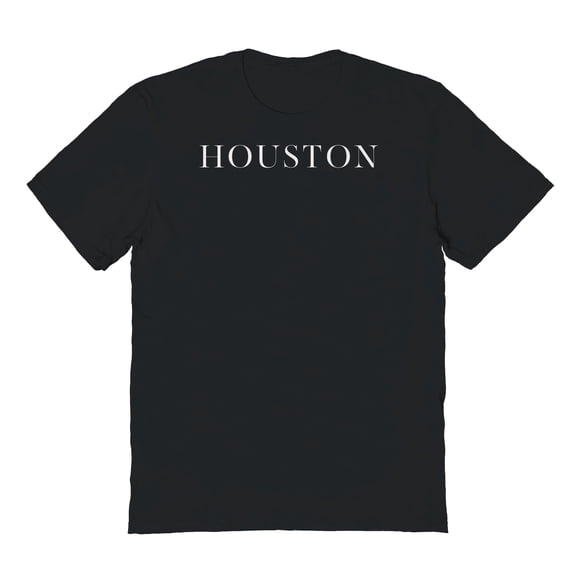 Houston Texas Graphic Black Men's Cotton T-Shirt