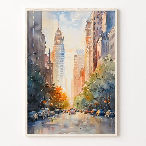 Houston Texas Mid Century Illustration City Wall Art Poster