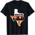 thumbnail image 1 of Houston Texas Shirt Vintage State Flag Houston Skyline T-Shirt, 1 of 3