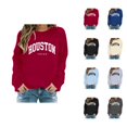 thumbnail image 1 of Houston Texas Sweatshirt for Women Long Sleeve Loose Casual Crewneck Sweatshirts Fall Winter Pullover Tops, 1 of 6