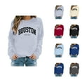 thumbnail image 1 of Houston Texas Sweatshirts for Women 2025 Long Sleeve Crewneck Graphic Sweatshirt Pullover Tops Streetwear, 1 of 6