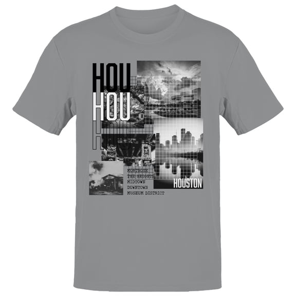 Houston Urban Skyline Men's Sport Grey T-shirt