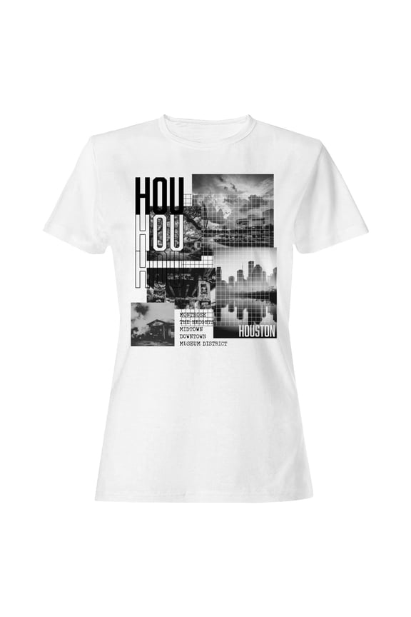 Houston Urban Skyline Women's White T-shirt