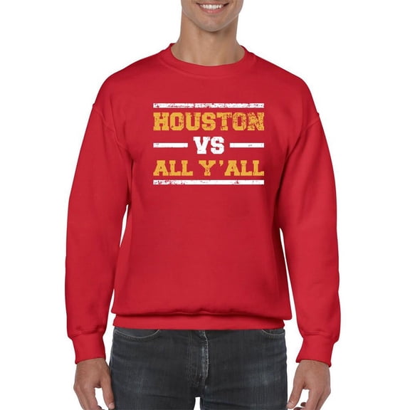 Houston Vs All Y'all Sweatshirt Men -Smartprints Designs, Male 3X-Large