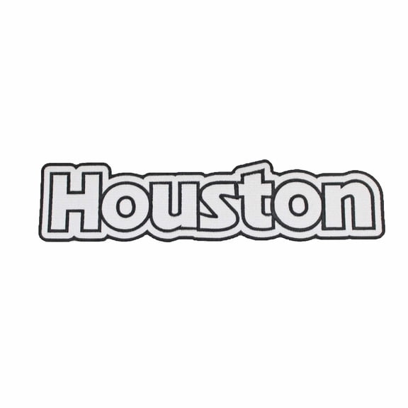 Houston White DIY Tie-Dye Patch Large Blank Canvas Embroidered Iron On