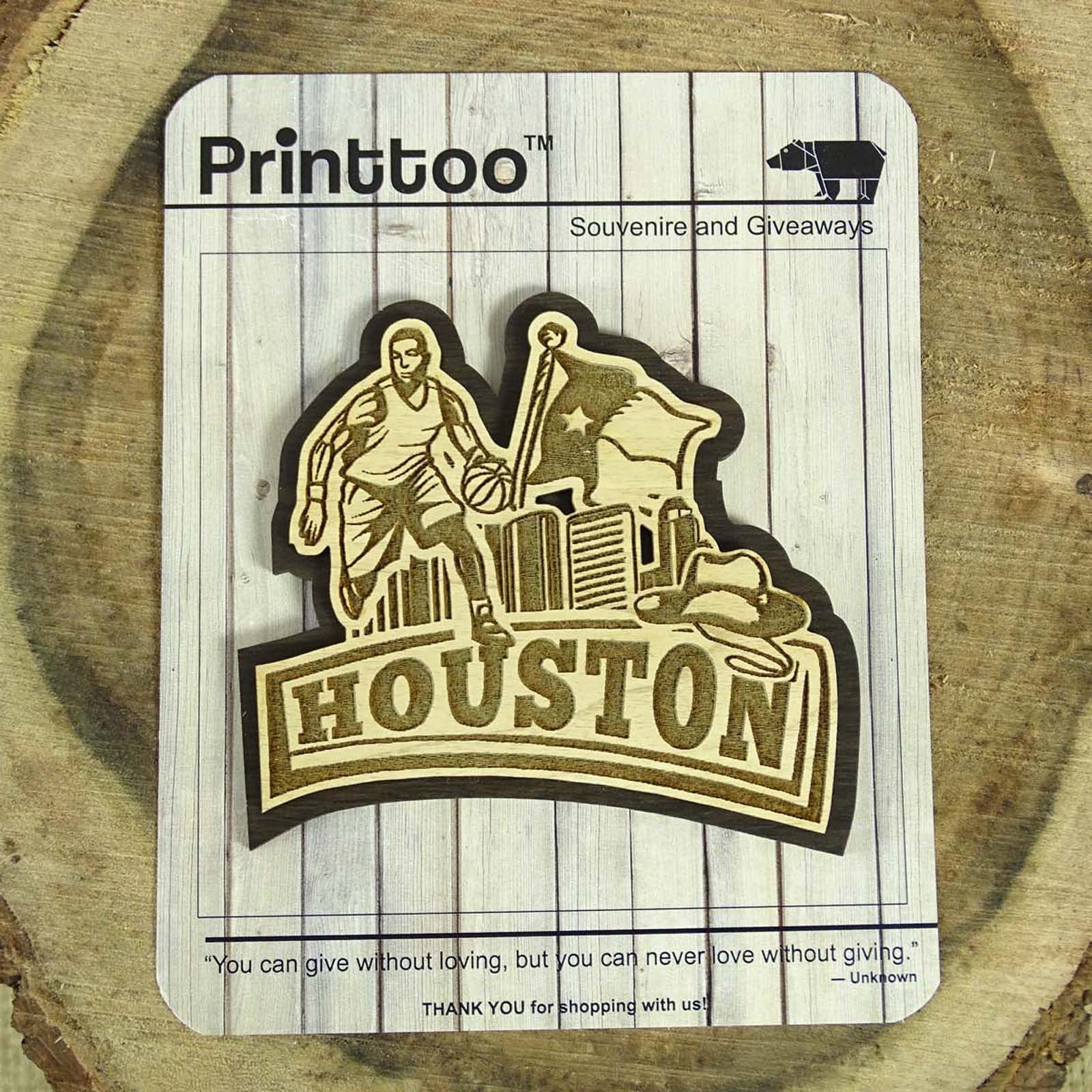 Houston Texas Souvenir 2-Inch 3D Design Fridge Magnet - Colorful Travel Memory For Refrigerator