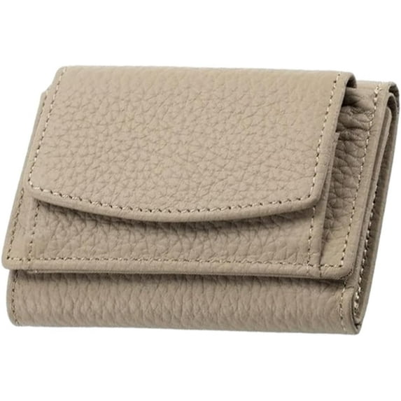Houtangduty Mini Wallet,Houtndguter Genuine Leather RFID Blocking Card Holder Organizer Pocket Mini Wallet Compact Unisex (Gray)