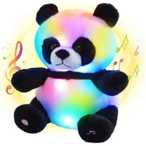 Houwsbaby 12 Inch Musical Light-up Panda Plush Toy, Adorable and Realistic LED Soft Doll with Night Light, Glow-in-the-Dark, Perfect for Kids' Birthday, Valentine's Day, Christmas,Halloween, Gifts