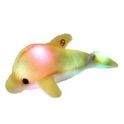 Houwsbaby 12'' Light Up Dolphin Glowing Stuffed Animals LED Plush Toy Pillow Birthday Gift for Kids Girls