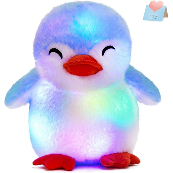 Houwsbaby 12" Light up Penguin Stuffed Animal Snuggle Soft Plush Toy,Birthday Children's Day for Toddler Kids