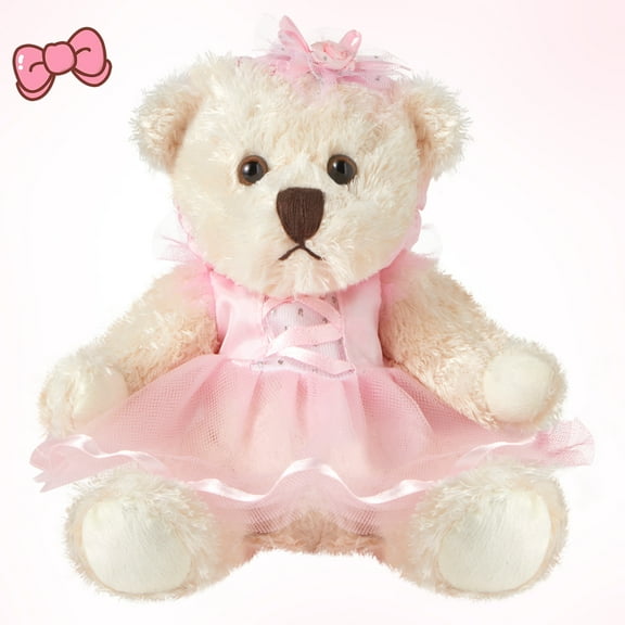 Houwsbaby 7.5" Ballet Teddy Bear Plush Animal Wearing a Ballet Tutu Perfect,Creative Decorations for Children's Room,Christmas/Valentine's Day Gift for Lovers or girl Soft Plush Toy
