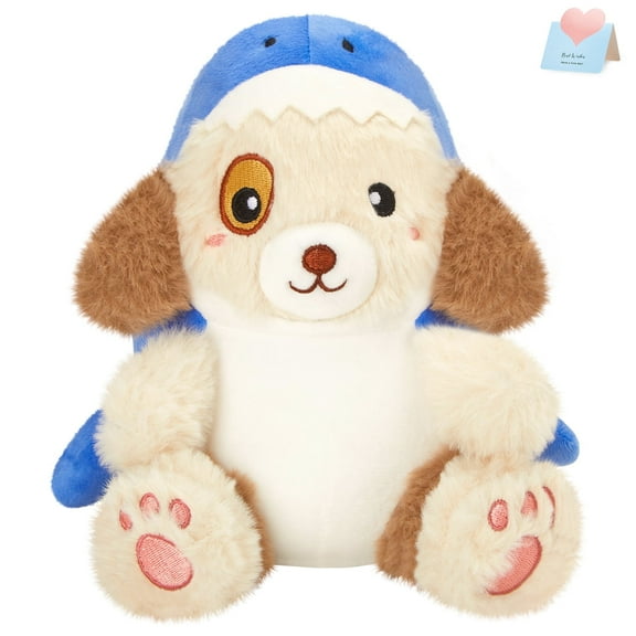 Houwsbaby 8" Cute Shark Dog Plushies - Soft Puppy Whale Shark Plush Toy Unique Birthday Gifts for Boys Girls Kids