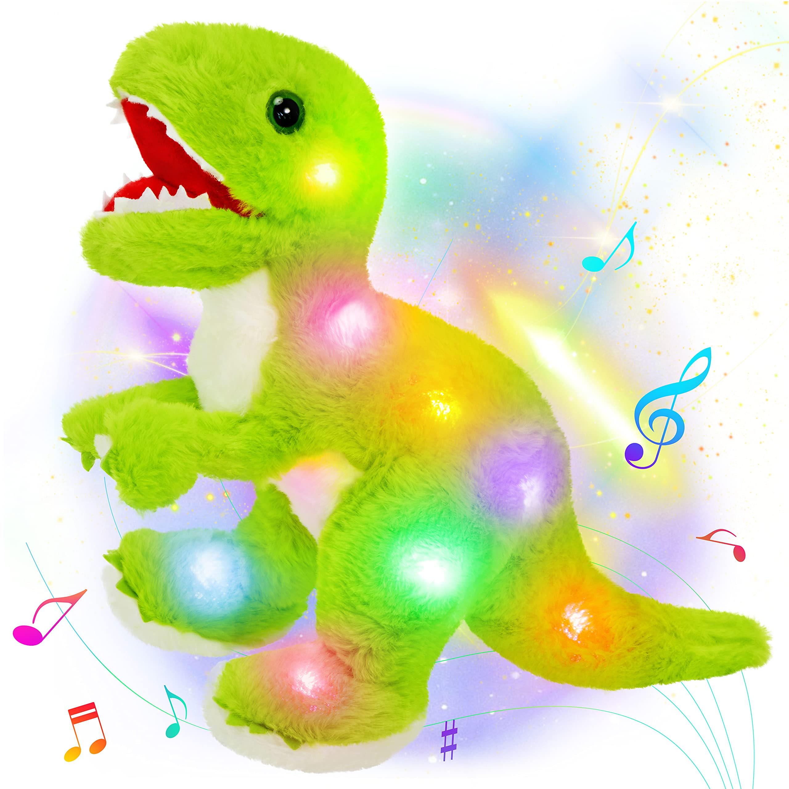 Houwsbaby Light up Dinosaur Stuffed Animal Floppy LED Holiday Birthday