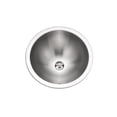thumbnail image 1 of Houzer CRTO-1620-5 16 in. Opus Drop-in Round Bowl Bathroom Sink with Overflow Drain Assembly, Stainless Steel - Pack of 5, 1 of 5