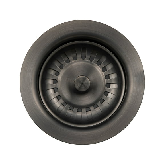 Houzer 190-9180 GR 4.5"x4.5"x3.5" Stainless Steel (SS),Antique Copper (AC),Brushed Brass (BB),Graphite (GR),Pewter (PW),Polished Nickel (PN),Polished Satin (PS),Rose Gold (RG) Basket Strainer